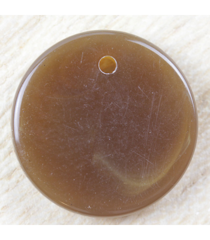 Pendentif Rond marbré marron acrylique