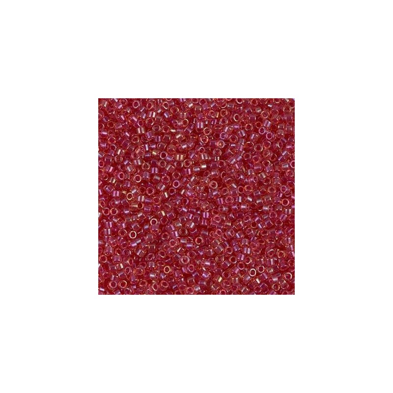 DB0062 Miyuki Delica 11/0 - Light Cranberry Lined Topaz Luster - 5,4g