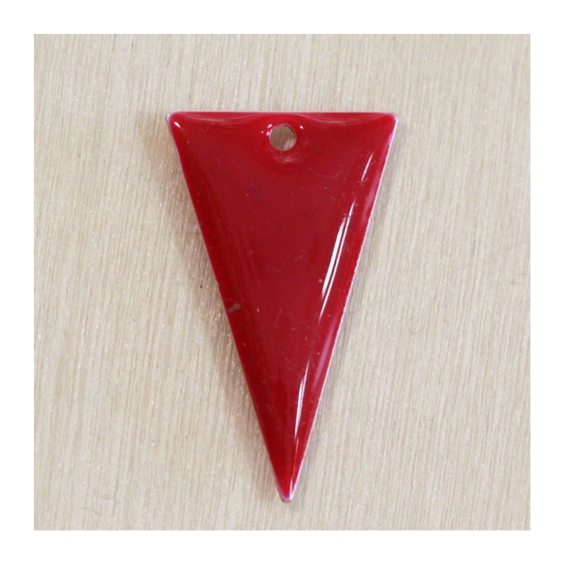 Sequin Emaillé en résine époxy triangle 23x12mm - Rouge
