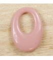 Pendentif Ovale Évidé - Opaque Vieux Rose - 33x23mm - Acétate de Cellulose