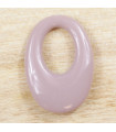 Pendentif Ovale Évidé - Opaque Violet Gris - 33x23mm - Acétate de Cellulose