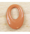 Pendentif Ovale Évidé - Opaque Rouille - 33x23mm - Acétate de Cellulose