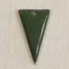 Sequin Emaillé en résine époxy triangle 23x12mm - Vert kaki