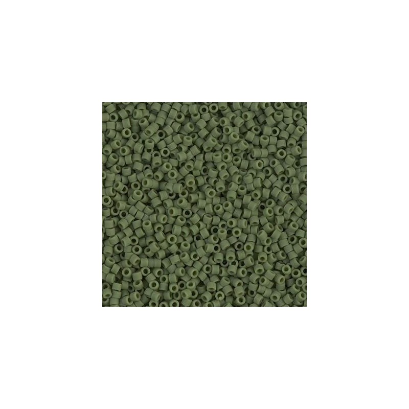 DB1585 Miyuki Delica 11/0 - Matte Opaque Olive Green - 5,4g