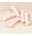 Perle mini tube incurvée en Acrylique 20x5mm - Rose Pêche Pale Opaque