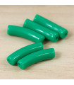 Perle mini tube incurvée en Acrylique 20x5mm - Vert Menthe Opaque