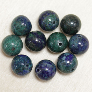 perles en chrysocolle azurite