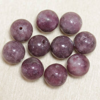 perles en lépidolite