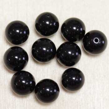 perles en obsidienne noire